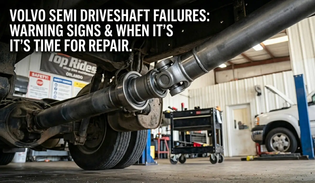 Volvo Semi Truck Driveshaft Repair Orlando Florida Signs