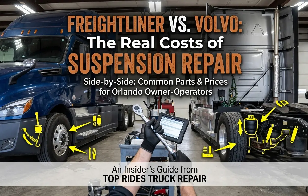 Cascadia vs Volvo Truck Suspension Costs in Orlando FL