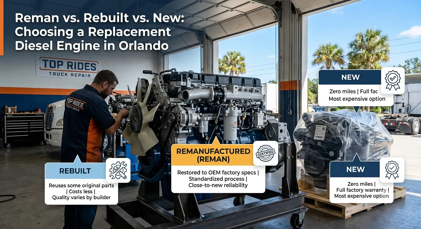 semi truck engine comparition